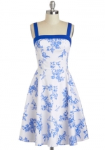 Blue floral dress