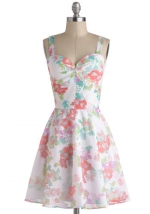 Floral sweetheart dress