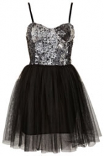 Sequin bustier dress