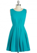 Turquoise blue dress