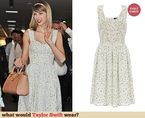 French Connection Embroidered Elizabeth Dress worn by Taylor Swift