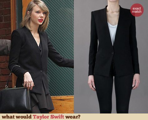 Helmut Lang Single Button Blazer worn by Taylor Swift Helmut Lang Single Button Blazer worn by Taylor Swift