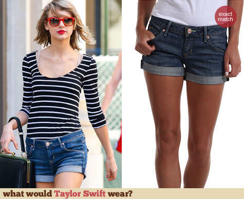 Hudson Hampton Cuffed Shorts worn by Taylor Swift