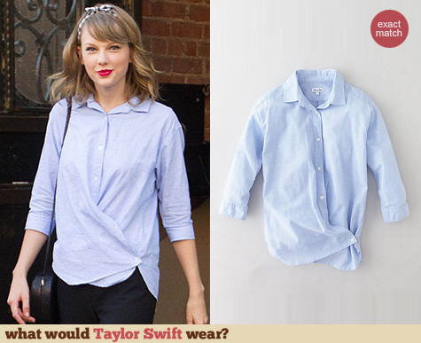 Steven Alan Crossover Shirt worn by Taylor Swift Steven Alan Crossover Shirt worn by Taylor Swift