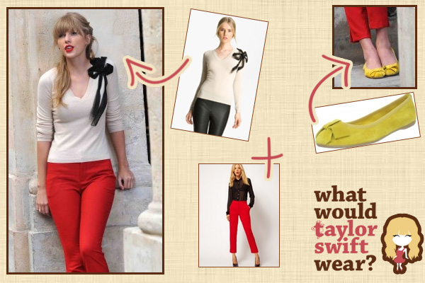 Taylor Swift's bow sweater on Begin Again video