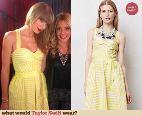 Taylor Swift Fashion: Anthropologie Dandelion Glow Dress