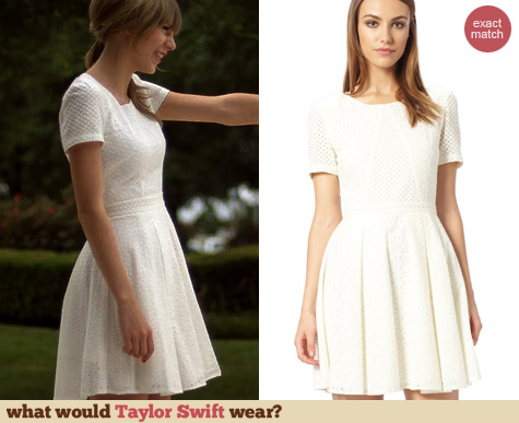 Taylor Swift Fashion: French Connection Floral Flirtation dress worn on the Everything Has Changed film clip