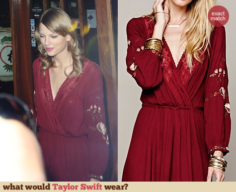 Taylor Swift Fashion: Free People Field Day Dress worn in Melbourne