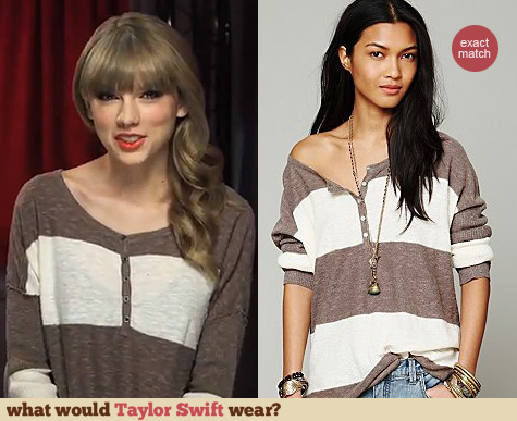 Taylor Swift Fashion: Free People 'In a Row' henley