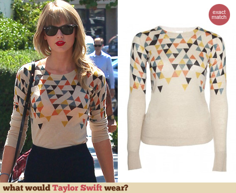 Taylor Swift Fashion: Gorman Traveller Triangle Sweater
