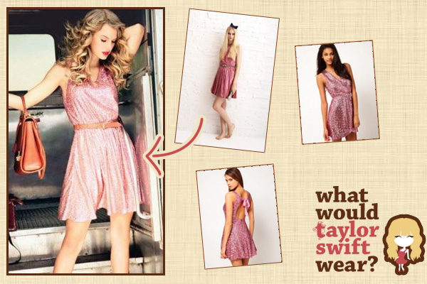 Taylor Swift's pink sequin dress in Glamour Magazine