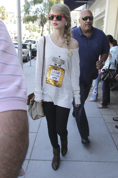 Taylor Swift in Love Potion Sweater