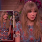 Blue floral dress on Ellen