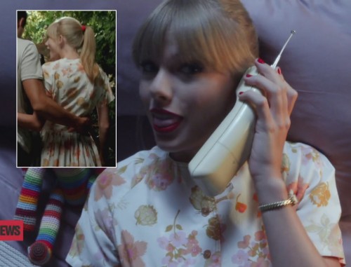 Taylor Swifts white and orange floral dress on WANEGBT