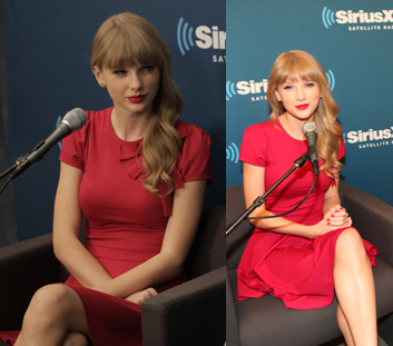 Taylor Swift's red dress with bow