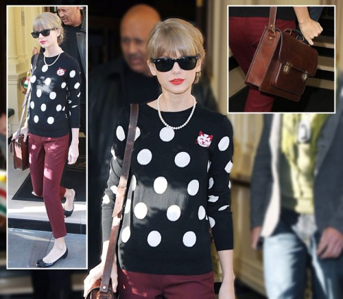 Taylor Swift's black and white polka dot cat jumper